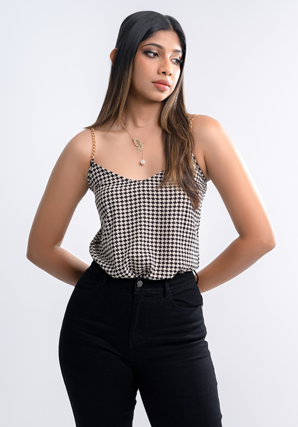 LORA V NECK CROP BLOUSE